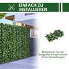 Artificial Leaf Hedge Screen Privacy Fence Panel for Garden Outdoor Indoor Decor 3M x 1M Light Green and Dark Green