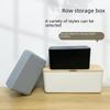 "Wood Grain Multi-Function Desktop Cable Organizer Box"
