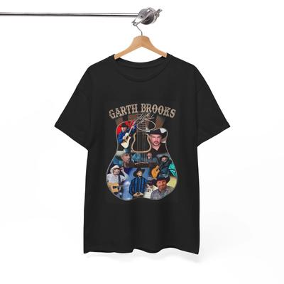 T-shirt Garth Brooks Retro Country Manica Corta Unisex Chitarra Pesante