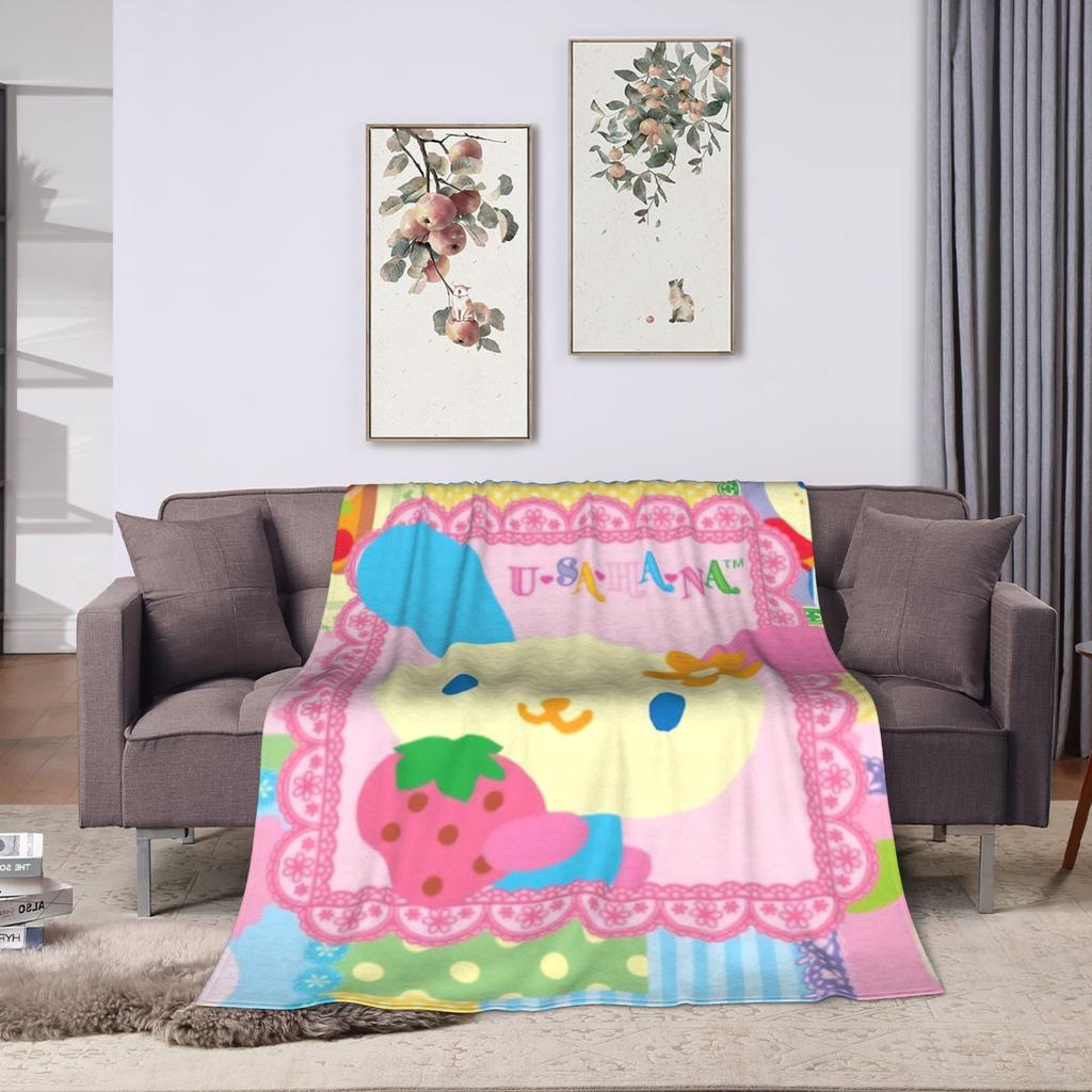 Usahana Cartoon Super Soft Blanket  Girls Boys Plush Bedding Throws Pattern Couch Chair Flannel Bedspread Sofa Bed Cover
