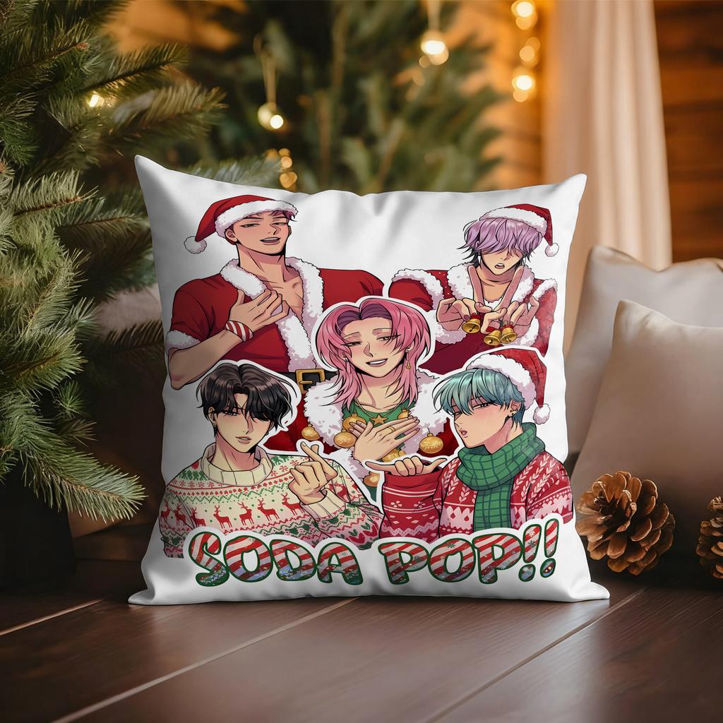 KPop Demon Hunters Blue Cat Christmas Party: Cute Cat Costume, Joy Overflowing Pillowcase Fashion Home Decoration