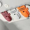 Magnetic Sunglasses Holder Car Sun Visor Eyeglasses Clip Multi-Functional PU Ticket Card Clip Vehicle Accessory