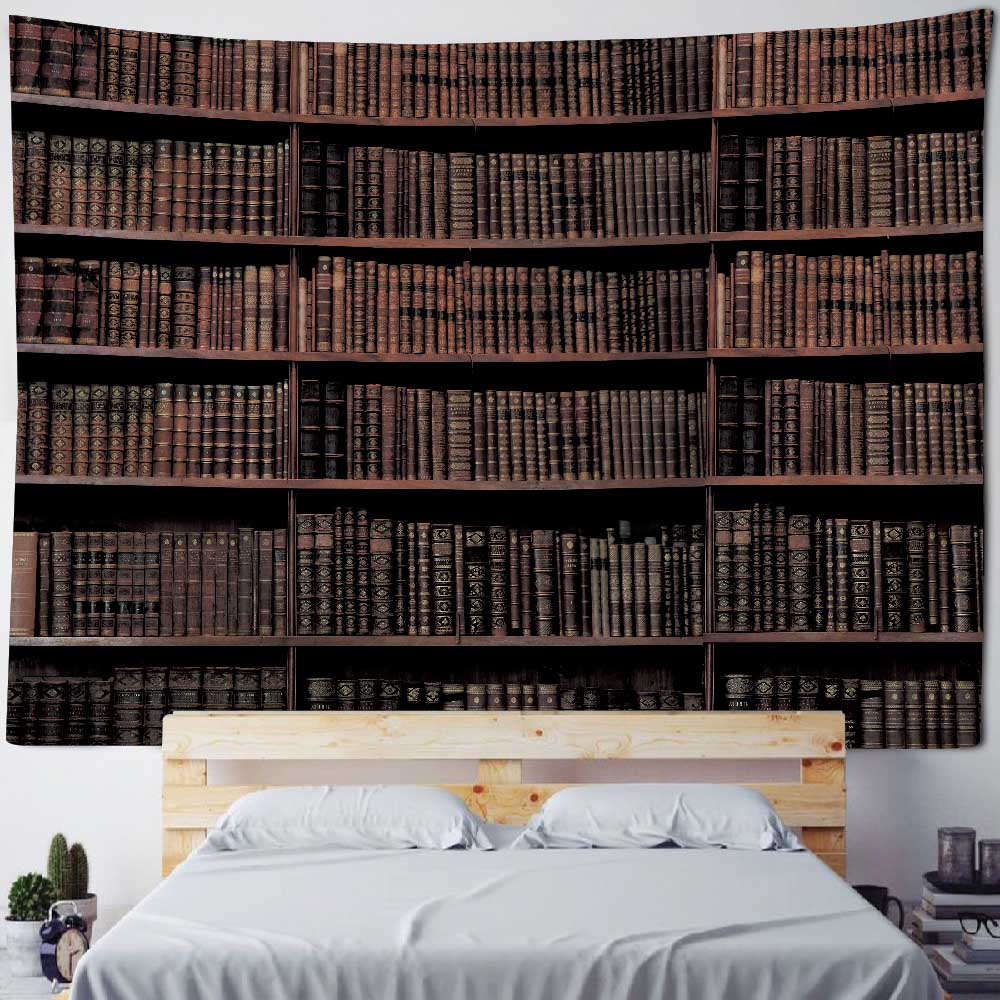 Room Decoration Tapestry Wall Hanging Magic Bookshelf Library Hippie Aesthetic Art Background Poster Used For Home Dormitory
