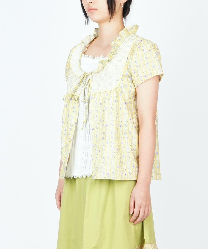 Sseonegteu Floral Peasant Blouse - Yellow