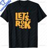 Lets Rock Electric Guitar Music Lover Band Guitarist Retro TShirt Unisex Summer Soft Tops Print Original Design Gifts Tshirts