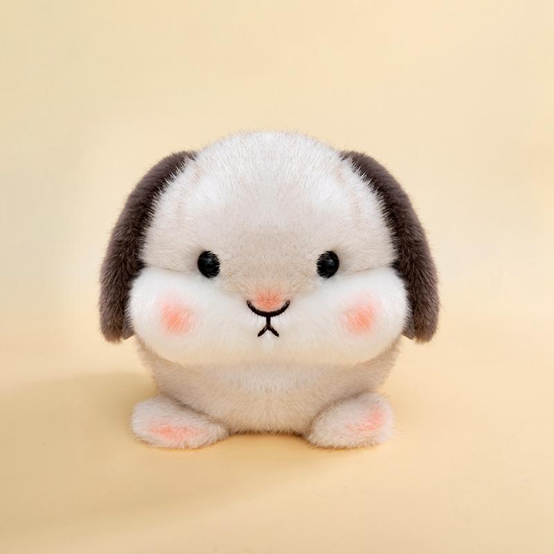 Cute Fat Rabbit Plush Pillow Toy Soft Stuffed Doll Pendant Lifelike Cartoon Bunny Plushie Keychain Gift For Kids