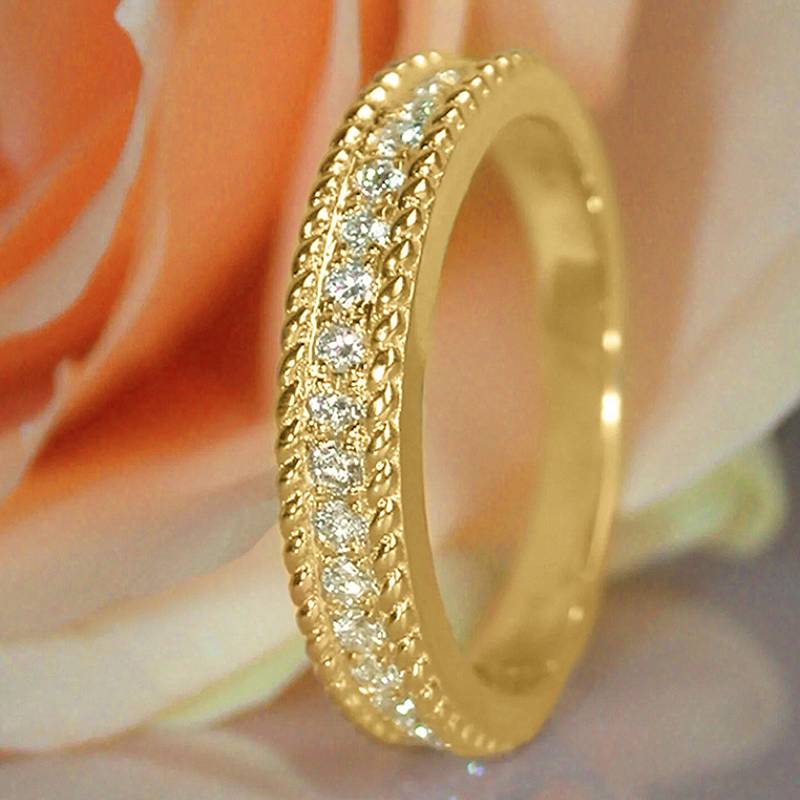 

Huitan Gold Color Luxury Women Ring Inlaid Bright Cubic Zirconia Simple Versatile Accessories for Wedding Fashion Party Zircon 10