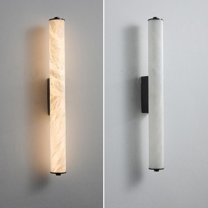 Spanish Marble LED Wall Light Gold Black Copper Indoor Living Room Bedroom Stairs Hotel Sconce 25/30/40/50/60cm Wall Lamp