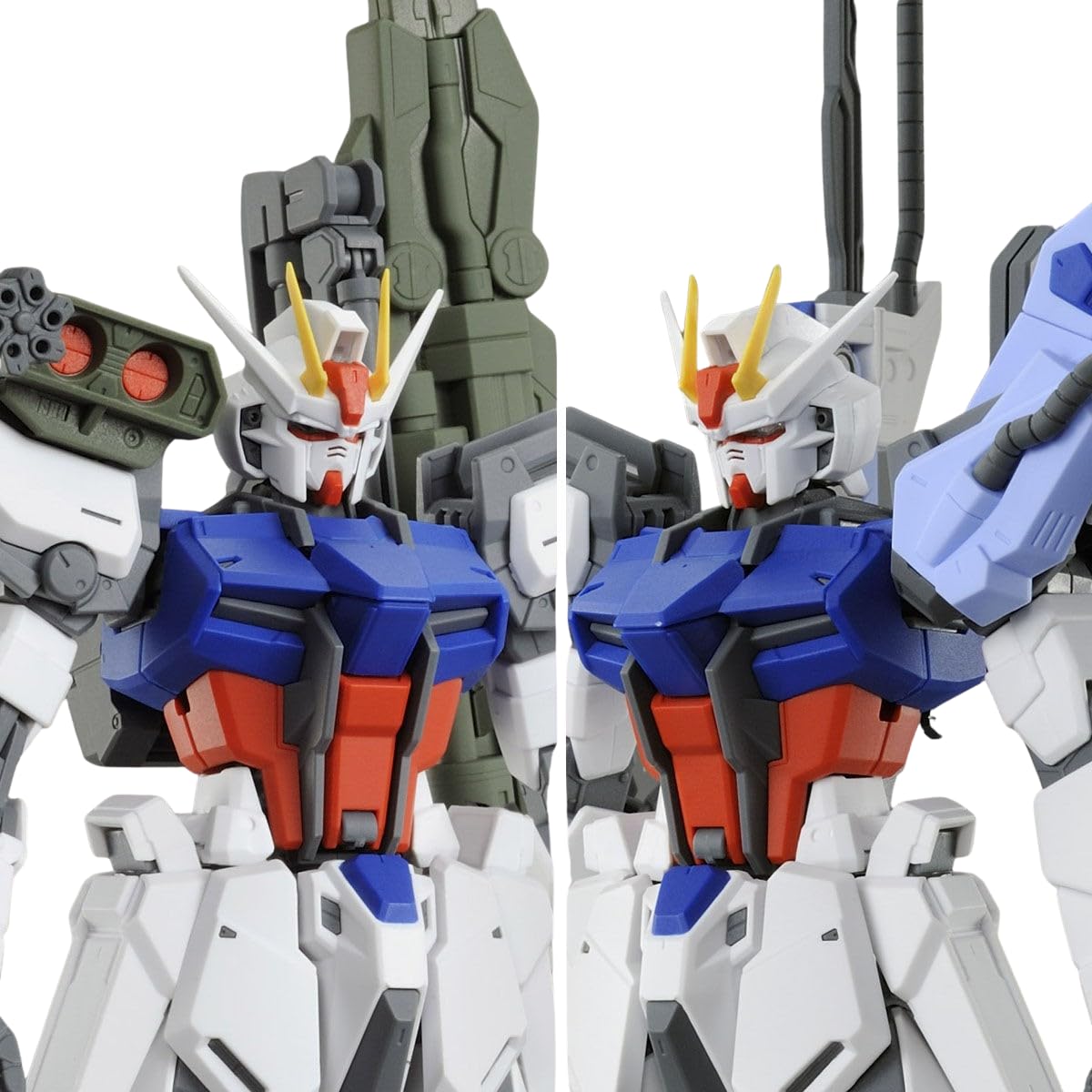 

MG Aile Strike Gundam RM Launcher Striker Pack Assembly Plastic Model product does not include the MG Aile Strike Gundam 1/100 Ver. Striker/Sword