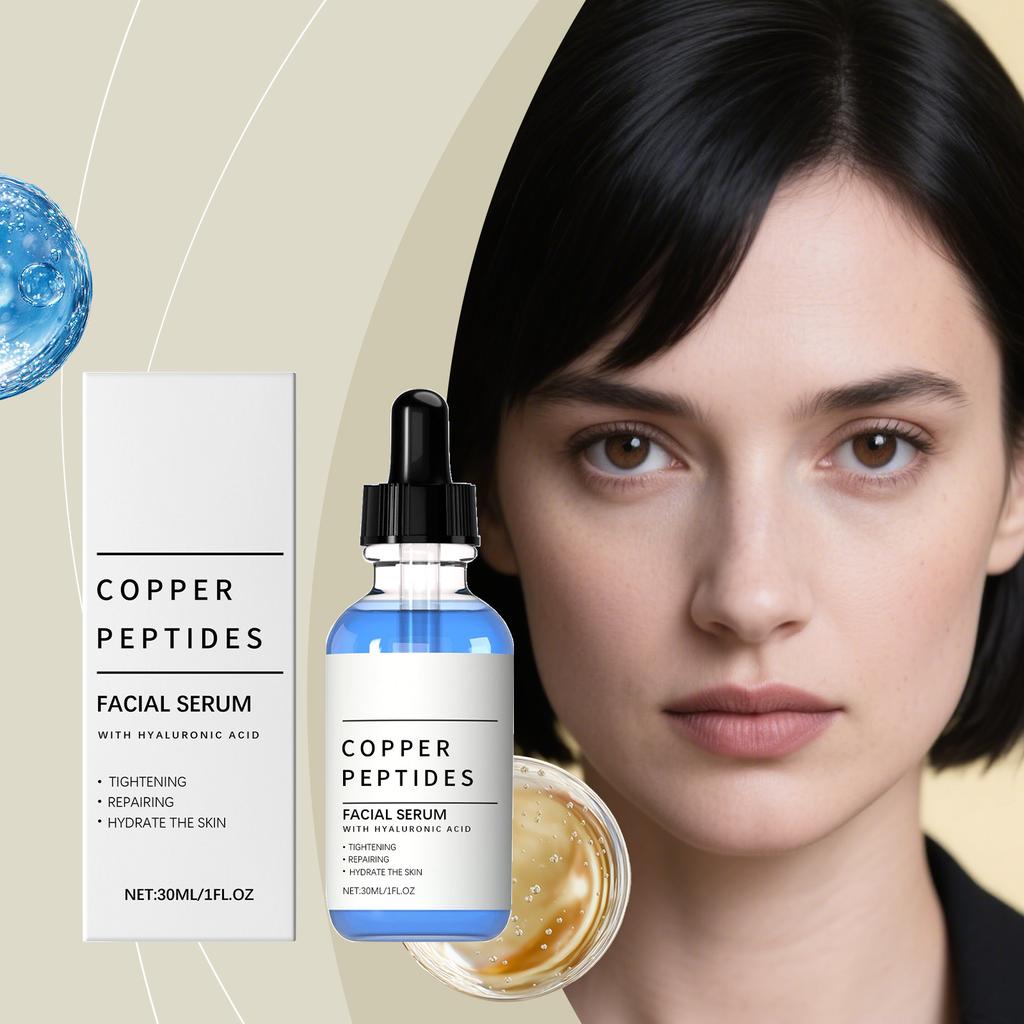 Copper Peptides Moisturizing Facial Essence Increase Facial Elasticity Smooth Firming Skin Improve Fine Lines Sooth Face Serum