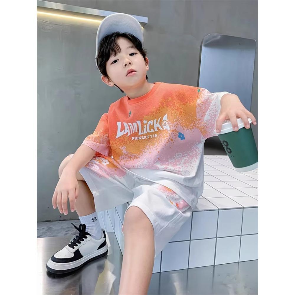 Boys' Summer Fashion Leisure Sports Fashion Clothing Set