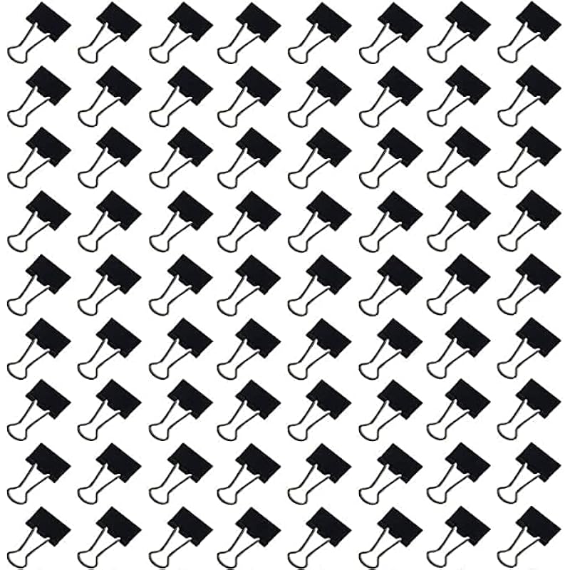 Bambalio Binder Clips 19Mm Black Set Of 6 Dozen (72 Pieces)
