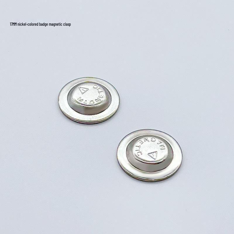Magnetic Name Badge with Strong Double-Sided Adhesive Clasp, 45x13mm, 2-Piece Metal ID Holder