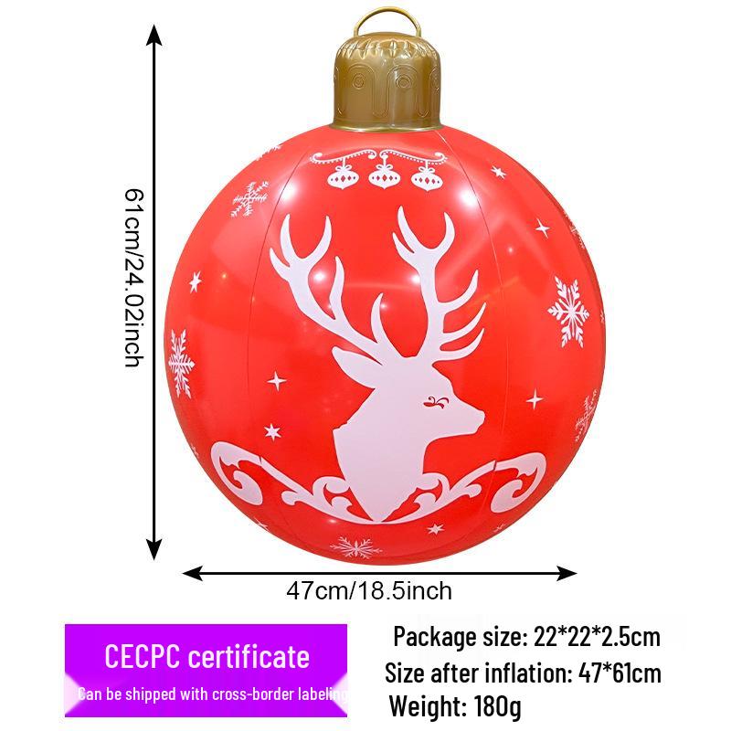 New Inflatable Christmas Ball for Outdoor Courtyard Decor and Party Decorations