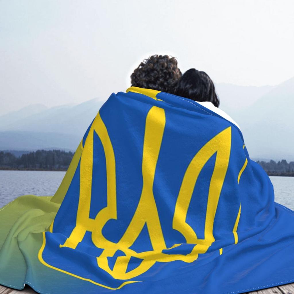 Flag Of Ukraine Blanket Soft Warm Flannel Throw Blanket Cover for Bed Living room Picnic Travel Home Couch