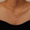 Wind Titanium Steel Rose Gold Collarbone Chain, Six-Claw Zircon Collarbone Chain, Temperament, Small Single Diamond Necklace, Women