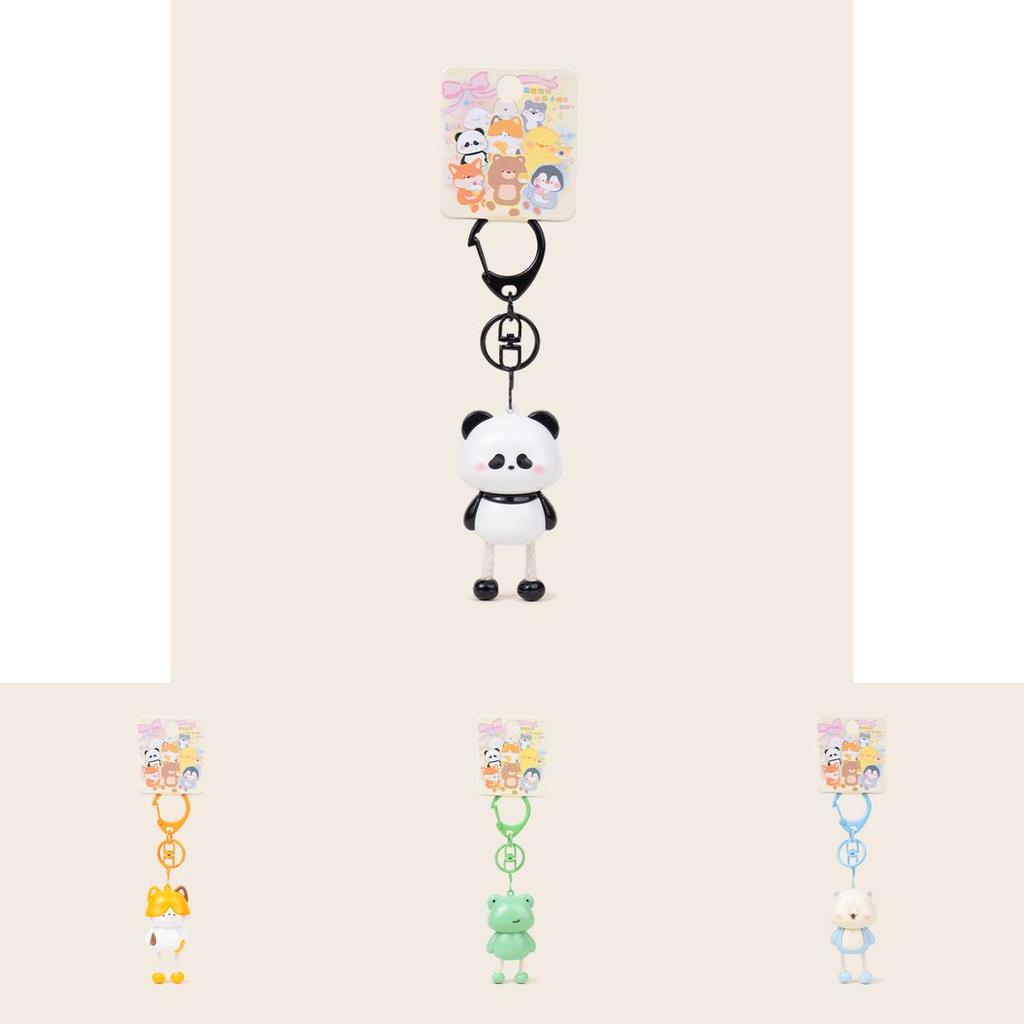 Pull The Foot Cat Frog Panda Dog Bear Animal Keychain For Cute Gift And Decor