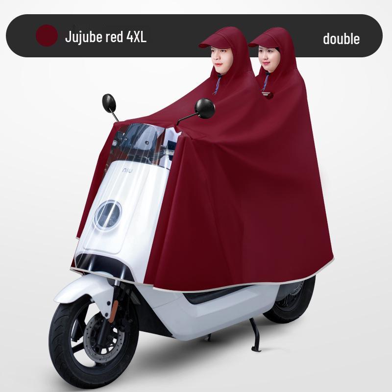 Unisex Electric Car Raincoat: Long, Full-Body, Extra Thick, Waterproof Poncho for Motorcycle Use