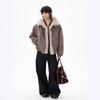 New Retro Distressed Vulture Thickened Jacket with Fur Collar for Men & Women