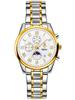 Yalalusi Luxury Gold Shell Roman Scale Multi-Function Men'S Watch, Three-Eye Chronograph Waterproof Business Watch