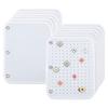 1set 12 Sheets 2 Styles Felt Board Enamel Pin Display Pages Pin Collection Storage Rectangle White 215x280x4mm 6 Sheets/style