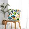 Green Alien And Ufo Pattern Square Pillowcase Cushion Cover Decorative Pillow Case Throw Pillow Cover For Home Sofa Living Room