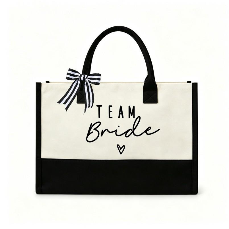 Exclusive Team Bride Canvas Tote Bag for Bridesmaid & Bachelorette Party