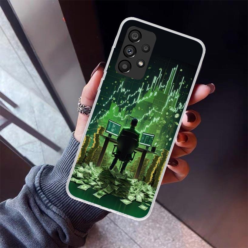 Trade Investment Forex Stock Market Phone Case For Samsung Galaxy A12 A52S A42 A32 A22 A51 A50 Note 20 Ultra 10 S10 Plus A71 A70