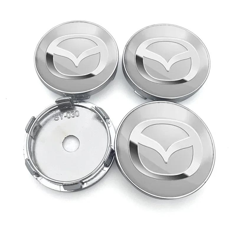 4 Stück 60mm Auto Radnabenkappe Felgenemblem Abdeckung Aufkleber Für Mazda 3 6 CX5 2 CX3 CX9 MX5 RX8 Axela 5 323 626 Demio Atenza MS