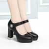 Fashion Women's High Heel Shoes Shallow Thick Bottom Platform Pumps Women Shoes 2024 Block High Heels Shoes for Office Party Wedding