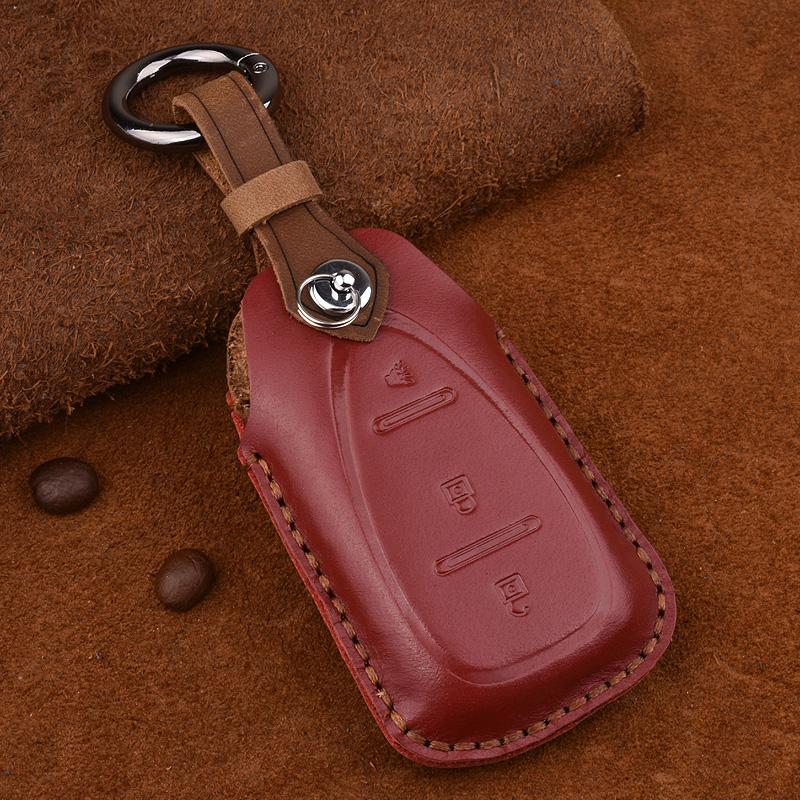 Leather Car Key Cover Case For Chevrolet Cruze Malibu Xl Trax Equinox 2 3 4 5 Button Remote Key Shell