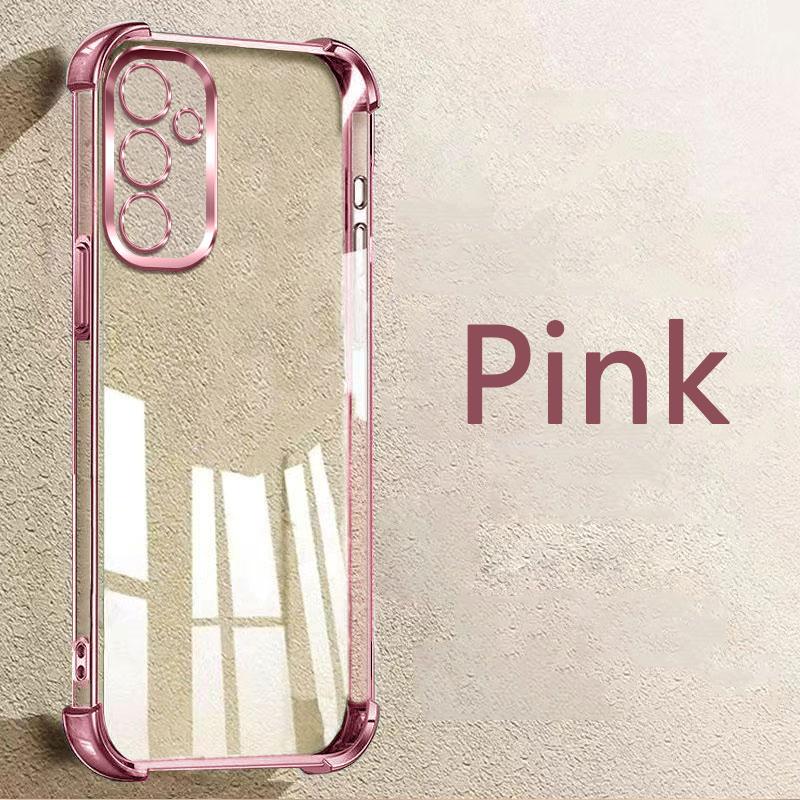 

Противоударный прозрачный гальванизированный чехол для телефона для Samsung Galaxy A17 A07 A56 A36 A26 A16 A06 A55 A35 A25 A15 A54 A34 A24 A53 A33 A23 A13 A52 A51 A32 Samsung Galaxy A30 розовый