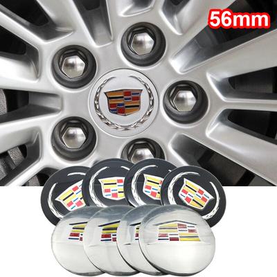 4pcs 56mm Car Wheel Center Sticker Hub Emblem for ATS CTS DTS STS SLS SLR XLR BLS Seville Escalade Deville Tiburon CT6