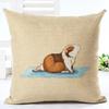 Hamster Yoga Cushion Cover Cotton Linen Pillow Case Animal Hamster Painting Decorative Pillowcase Home Accessories Cushion Cover