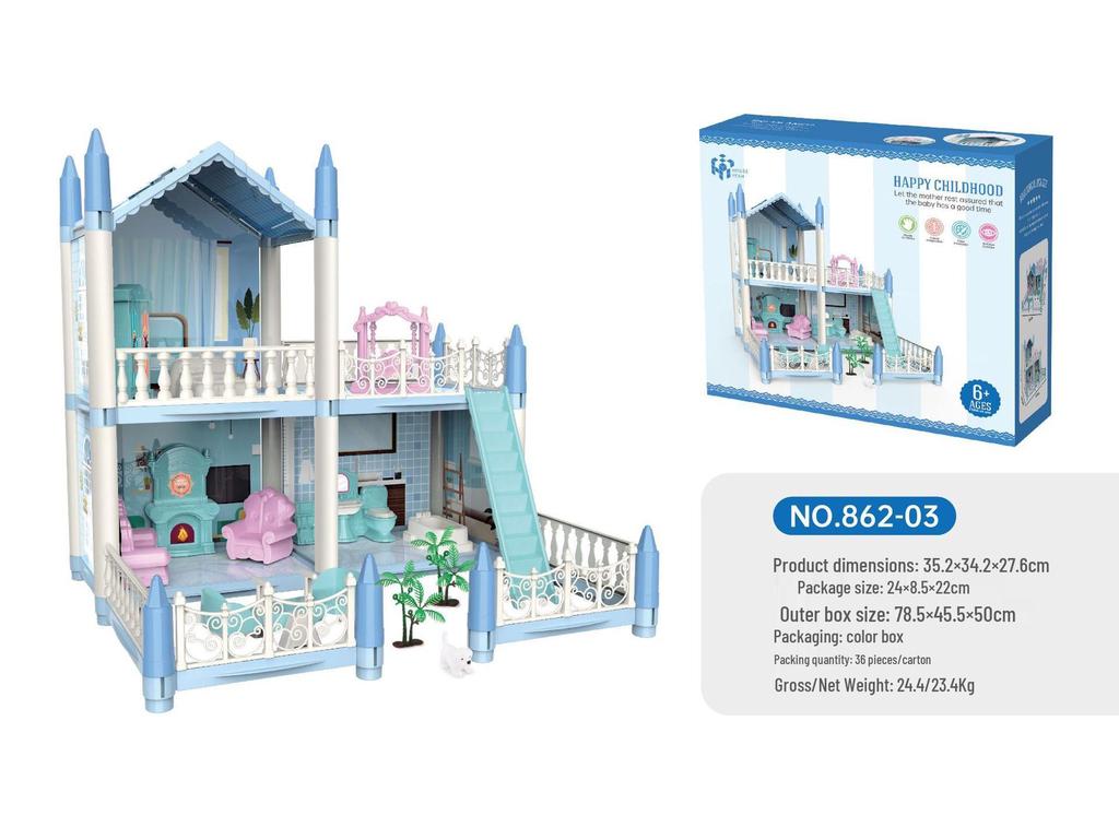 DIY Princess Dollhouse Castle Villa for Girls