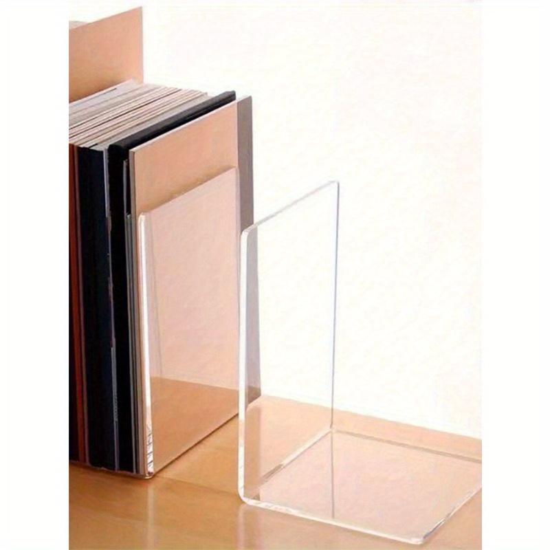 1pc Acrylic Bookend Book Ends for Shelves Clear Decor Book Ends for Desktop Organizer Stand Holder Non Slip Storage Organizer Book Stopper