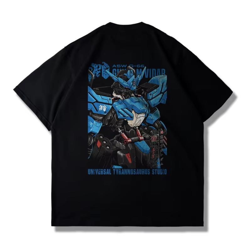 2026 Gundam Graphic T Shirts Unisexs Clothing Summer Y2k Clothes Women Short Sleeve Tee Casual Anime Streetwear Clothing Tops Ins