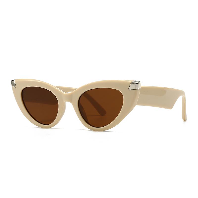 Cross-Border Narrow Zebra Sunglasses Pattern for Daily Use Cat Eye Shape Sunglasses for Daily Use Lh155 for Daily Use