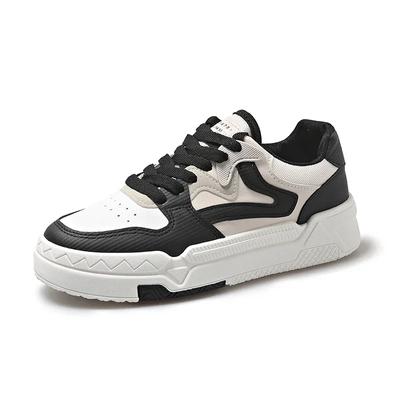 Campus Sport Stil schwarz beige klobige Mädchen Freizeitschuhe Mode atmungsaktiv bequem Leder Damen Plateau Sneaker