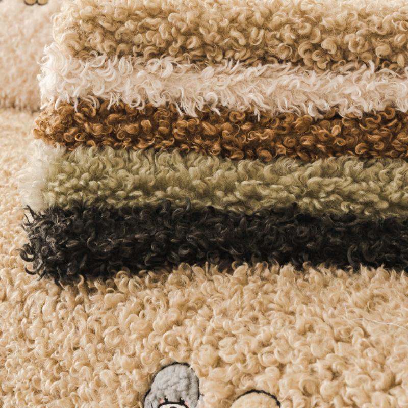 1 Pc Autumn and Winter Cartoon Plush Sofa Mat New Winter Thick Anti Slip Sofa Cover Cute Animal Patterns Pet Friendly Machine Washable