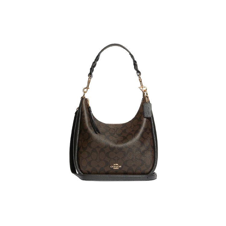 

Coach Hobo 29 Zipper Closure Classic Monogram Coated Canvas With Pebble Leather Women Shoulder Bag Dark-Brown C9189-IMAA8 Basic Set (Bag+Dust Bag)