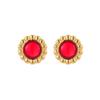 GEMCHIC Women's Vintage Geometric Earrings 18K Gold Plated Stainless Steel Studs with Faux Agate for Fashion Daily Life
