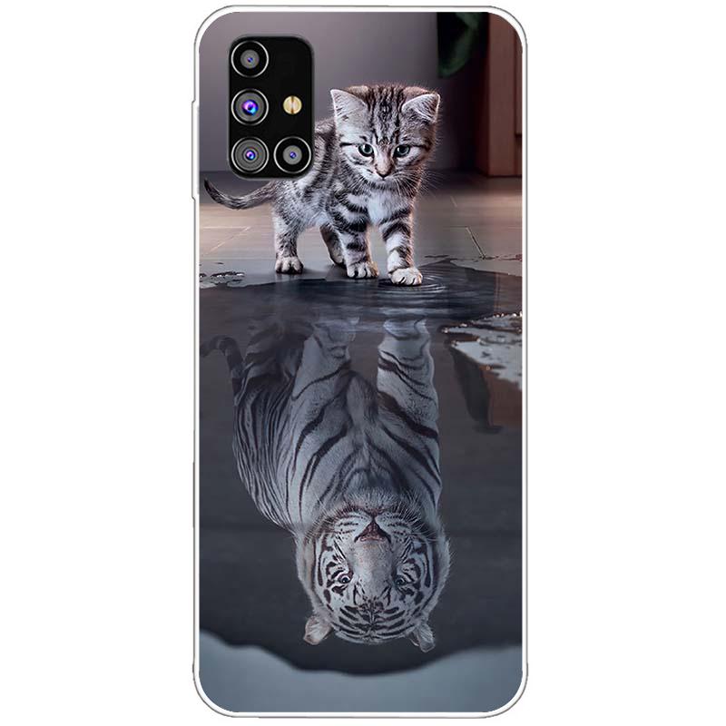 Do Samsung Galaxy A31 A51 A71 Etui Silikonowe Tylne Etui Telefoniczne Do Samsung A315 A515 A715 Miękkie Etui Zderzak Coque z Kreskówką