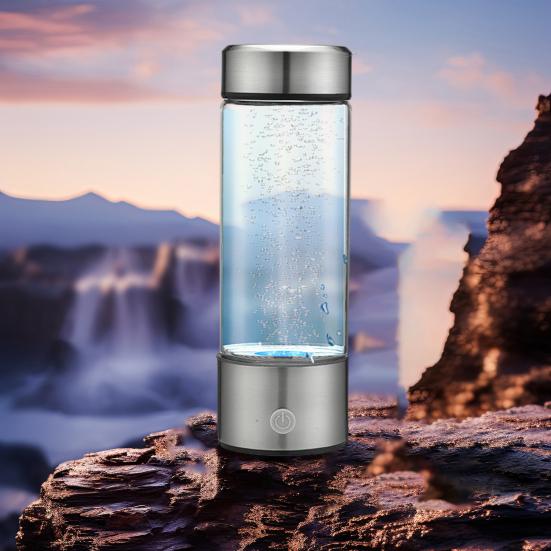 1 Set Hydrogen Water Cup Portable Hydrogen-Rich Water Ionizer Quick Electrolysis Water Bottle for Travel Exercise
