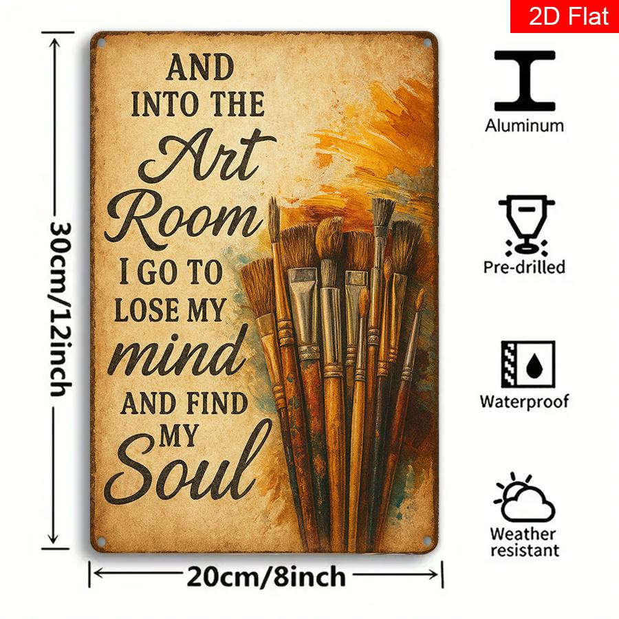 

Vintage Metal Artist Inspirational Sign for Home Bar Cafe Studio IndoorOutdoor Wall Decor for Garage 20x30cm（7.8x11.8inch）