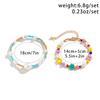 Baroque Special-Shaped Pearl Rice Bead Bracelet Female, Bohemian Colored Small Daisy Flower Jewelry
