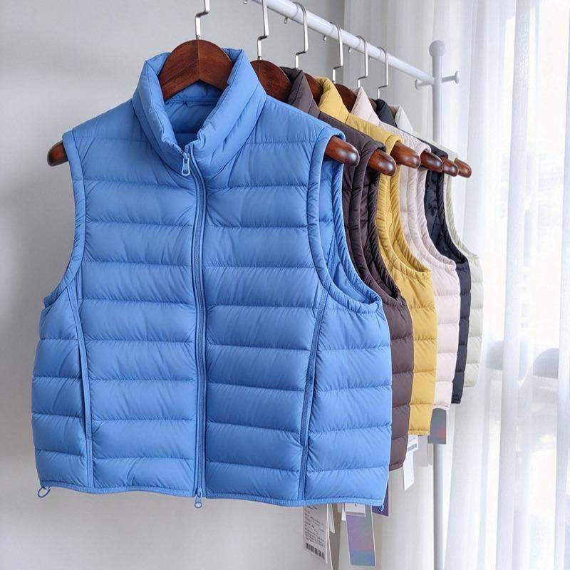Youjia small ribs down vest women's short winter white duck down vest vest trend temperament full