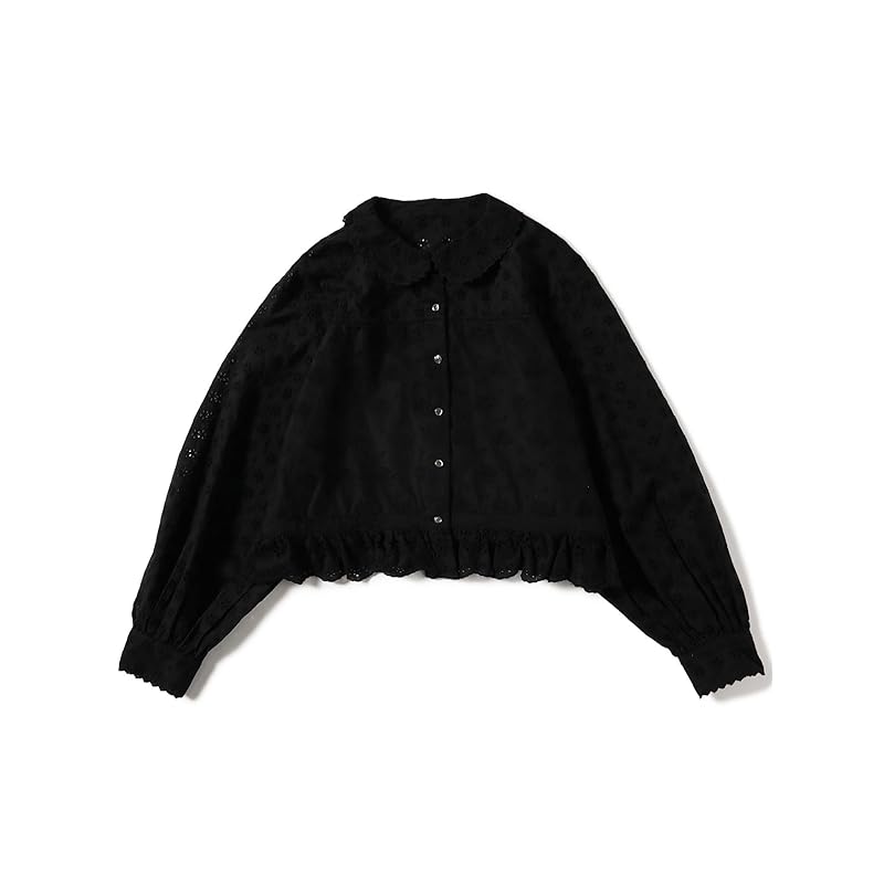 

[Beams Boy] L/S shirt cut work short shirt ladies BLACK FREE