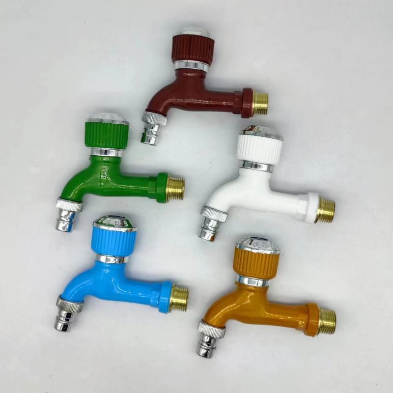 Round Hand Wheel Color Washing Machine Faucet Household Mop Pool Tap Water Antifreeze And Explosion-Aproof Plastic Faucet