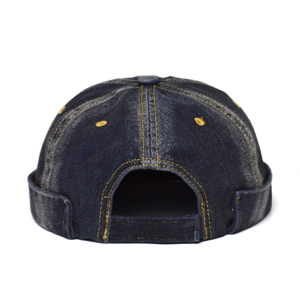 Vintage Brimless Skullcap Rolled Cuff Melon Cap Fashion Docker Cap Streetwear